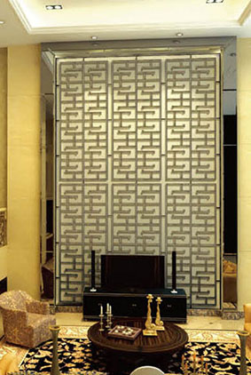 雕花屏風